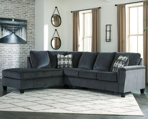 Abinger - Sleeper Sectional Dark Gray 2 Pc. Left Arm Facing Corner Chaise Sleeper Sectional