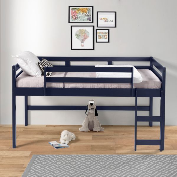 Lara - Loft Bed Blue Twin
