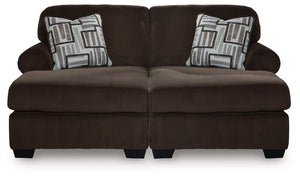Kimlee - Sectional Dark Brown 2 Pc. Super Chaise Sectional