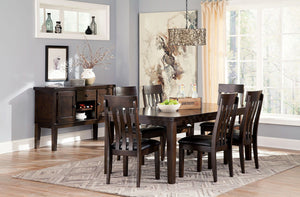 Haddigan - Dining Table With Side Chairs Dark Brown