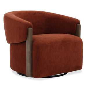 Finley - Swivel Accent Chair Island Rust 1 Piece
