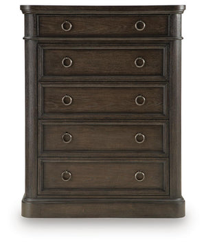 Wickenger - Five Drawer Chest - Dark Brown