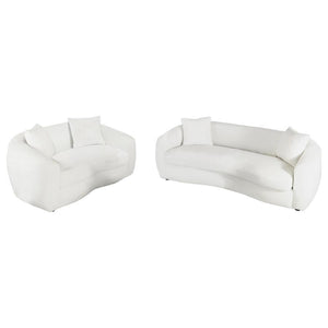 Isabella - Faux Sheepskin Upholstered Sofa Set