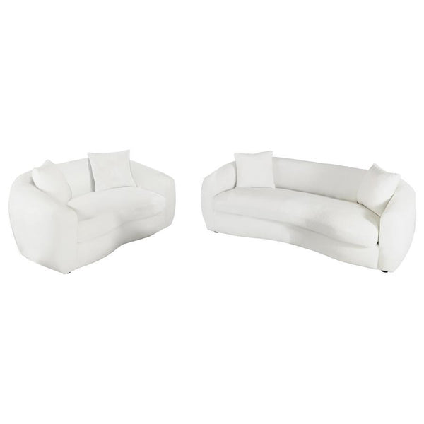 Isabella - Faux Sheepskin Upholstered Sofa Set