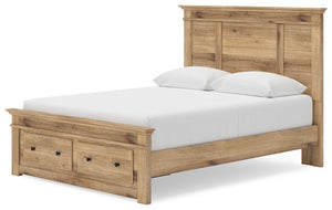Makidern - Panel Storage Bed With Storage Footboard