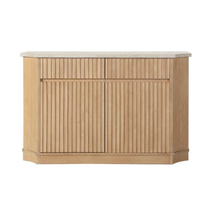 Qwin - Server With Marble Top - Marble Top & Oak