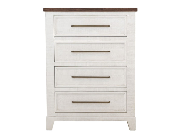 Stoa - 4 Drawer Chest - White / Brown
