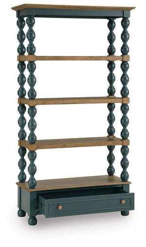 Finnworth - Bookcase - Blue / Brown