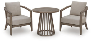 Joy Lagoon - Outdoor Chairs With Cushions/Table (Set of 3) - Beige