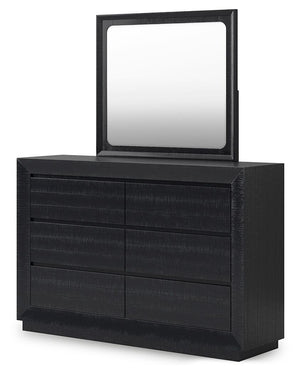 Londer - Dresser And Mirror - Black