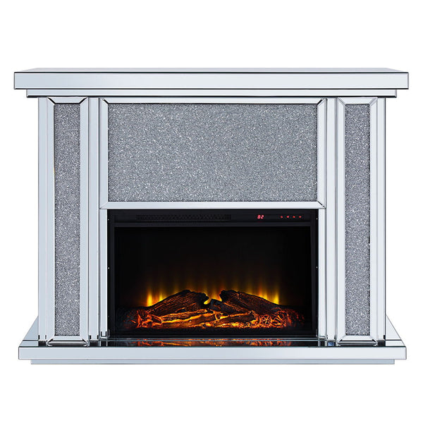 Noralie - LED Electric Fireplace - Mirrored & Faux Diamonds