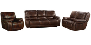 Vail - Power Reclining Sofa Set Dark Brown 3 Pc. Sofa, Loveseat, Recliner