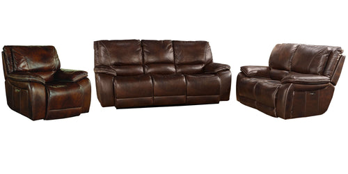 Vail - Power Reclining Sofa Set Dark Brown 3 Pc. Sofa, Loveseat, Recliner