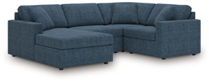 Modmax - Ink - Sectional Blue 4 Pc. Sectional With Laf Corner Chais And Raf Corner Chair