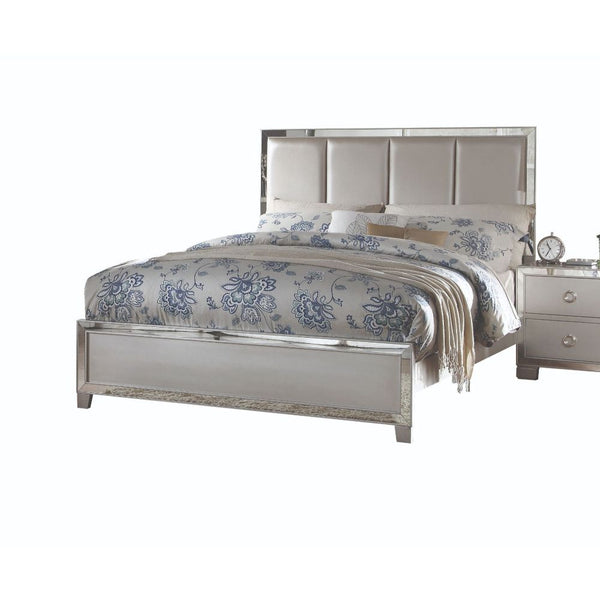 Voeville II - Bed (Padded HB) Platinum Queen