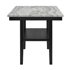 Marbel - 6 Piece Dining Room Set - Dove / Black