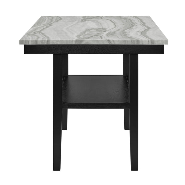 Marbel - 6 Piece Dining Room Set - Dove / Black