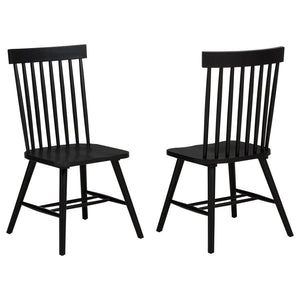 Andrews - Windsor Spindle Back Dining Side Chair (Set of 2) Black