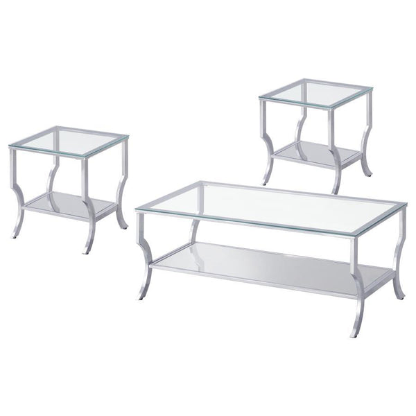 Saide - Glass Top Coffee And End Table Set