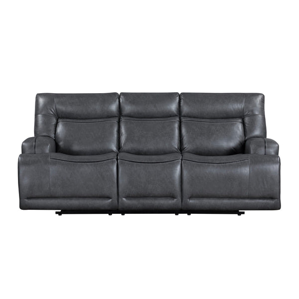 Titan - Sofa With Dual Recliner - Gray