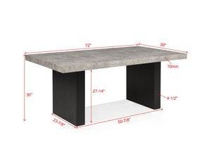 Sebastian - Dining Table - Black / Gray