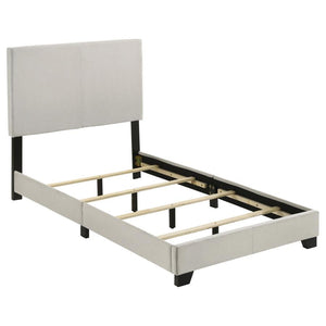 Dorian - Upholstered Panel Bed Beige Twin Fabric