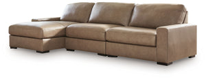 Veronella - Sectional Dark Brown 3 Pc. Left Arm Facing Corner Chaise Sectional