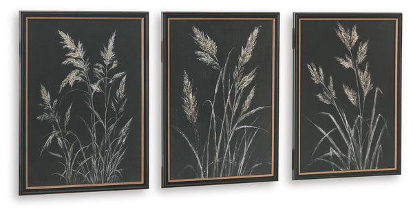 Janisburg - Wall Art Set (Set of 3) - Black / White / Brown