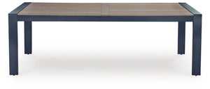 East Beach - Rectangular Dining Table With Umbrella Option - Blue