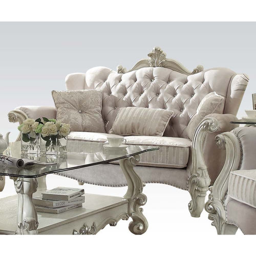 Versailles - Loveseat (w/3 Pillows) Ivory