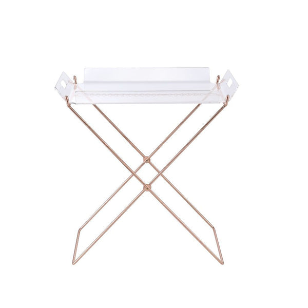 Cercie - Tray Table - Clear Acrylic & Copper