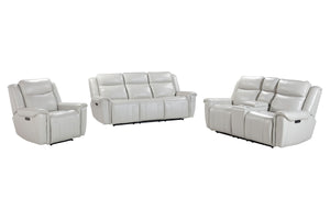 Atlantis - Power Reclining Zero Gravity Sofa Loveseat And Recliner - Whisper Ivory