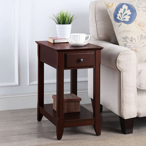 Bertie - Accent Table Dark Red