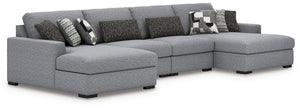Bealton - Sectional Gray 4 Pc. Double Chaise Sectional