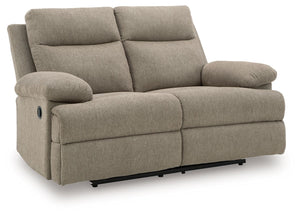 Side-Swipe - Reclining Loveseat Beige