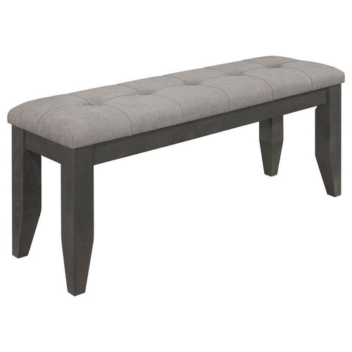 Dalila - Tufted Upholstered Dining Bench Dark Gray