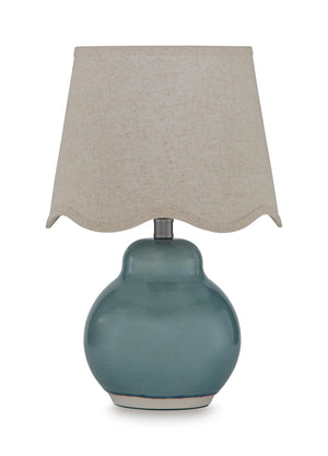 Byronburg - Ceramic Table Lamp - Blue / Beige