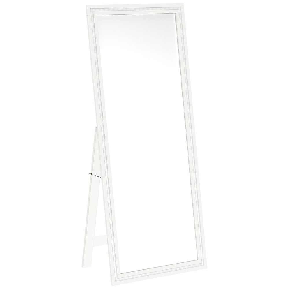 Windrose - Tempered LED Standing Mirror Black