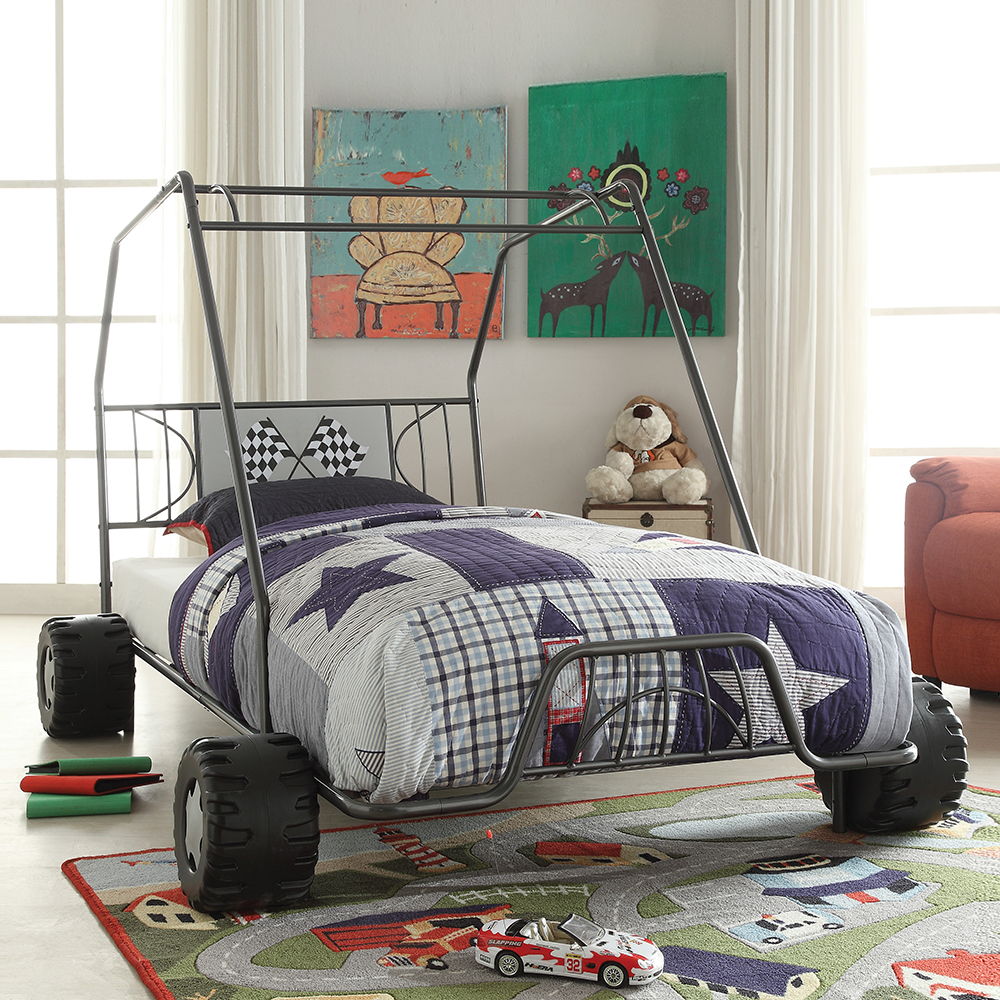 Xander - Bed Gunmetal Twin