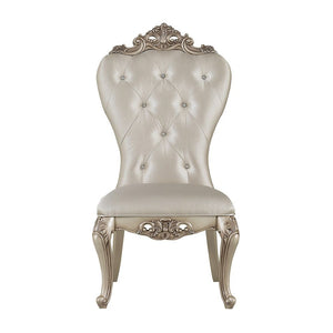 Gorsedd - Side Chair (Set of 2) - Cream Fabric & Golden Ivory
