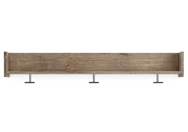 Oliah - Wall Mounted Coat Rack w/Shelf - Natural