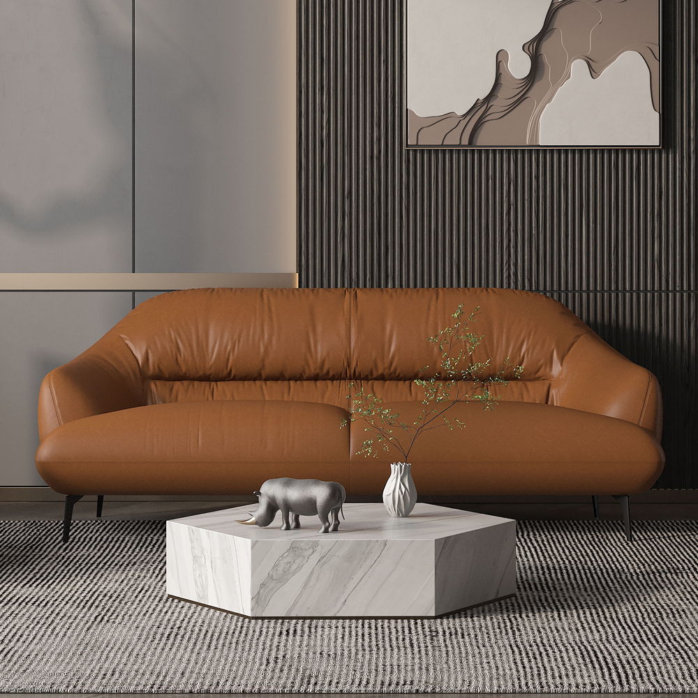 Leonia - Sofa Cognac