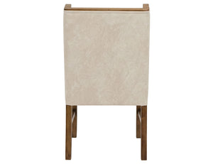 Silver - 39'' Upholstered Chair (Set of 2) - Ivory / Dark Brown