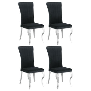 Betty - Upholstered Side Chairs (Set of 4) Black