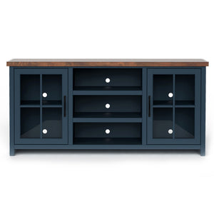 Nantucket - 67" TV Stand - Blue Denim / Whiskey
