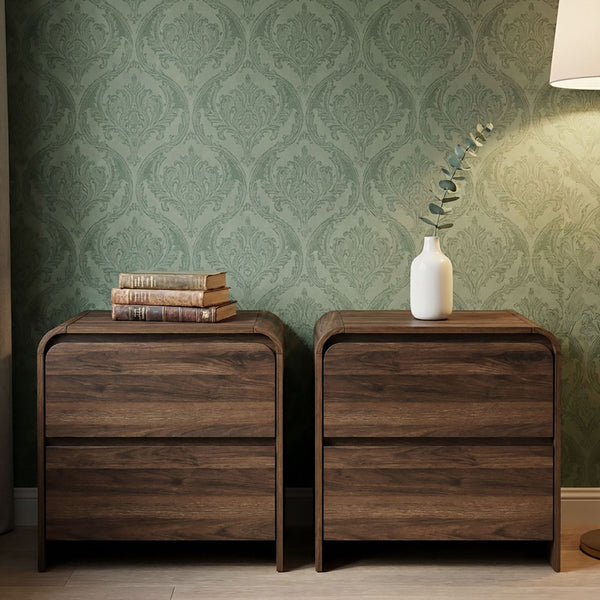 Mara - Two Drawer End Table / Bedside Table (Set of 2)