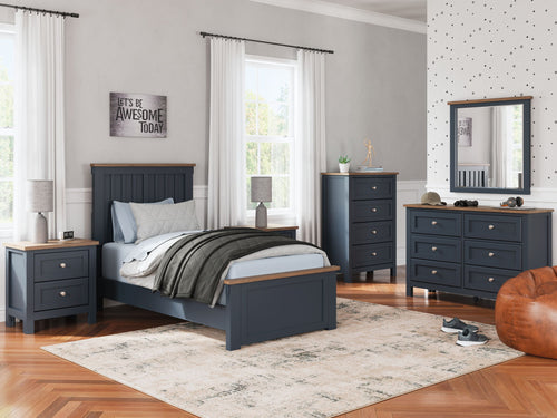 Landocken - Panel Bedroom Set Blue