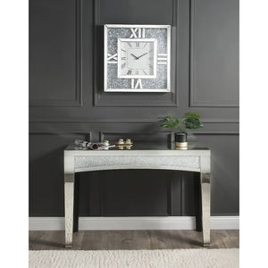 Noralie - 24" Wall Clock - Mirrored & Faux Diamonds