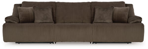 Top Tier - Reclining Sectional Dark Brown 3 Pc. Reclining Sofa Sectional