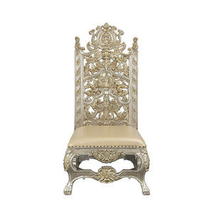 Danae - Side Chair (Set of 2) - Synthetic Leather , Champagne & Gold
